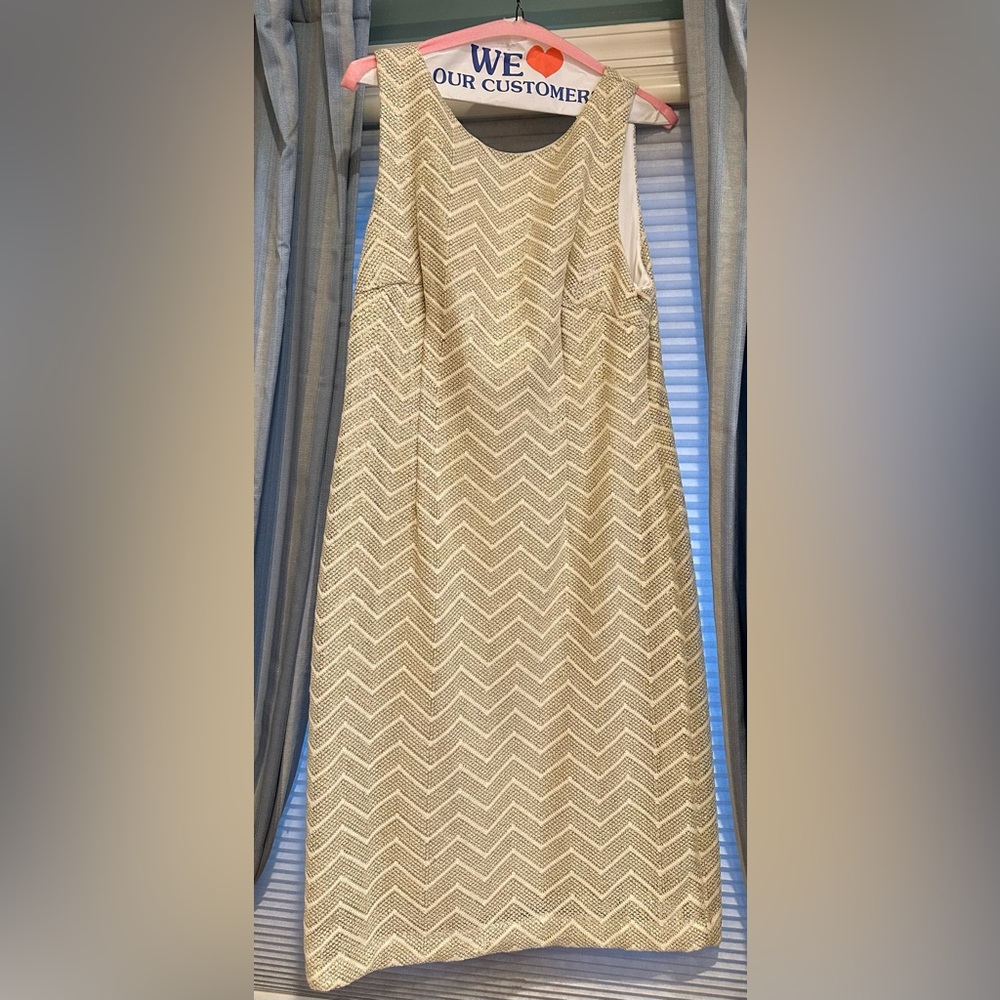 Chic Chevron Maxi Dress in Cream